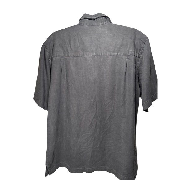 Monte Carlo Mens Medium Button Up Shirt Short Sleeve Embroidered Casual - Picture 4 of 5